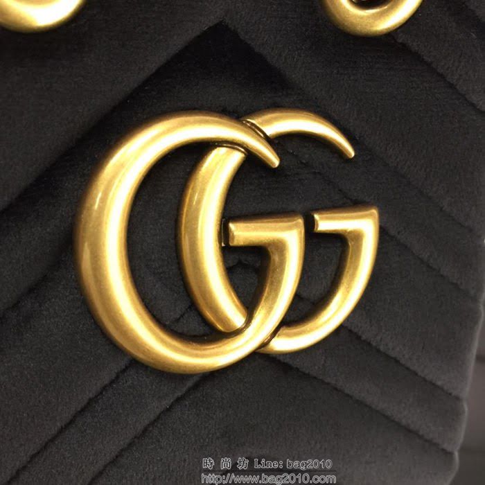 GUCCI古馳 新款 專櫃品質 原單 525081絨布 克色 時尚肩背包HY1344